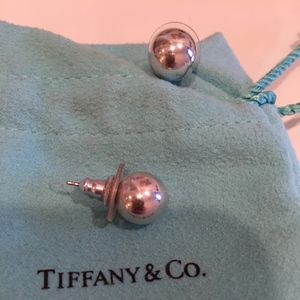 tiffany & co sterling silver ball earrings
